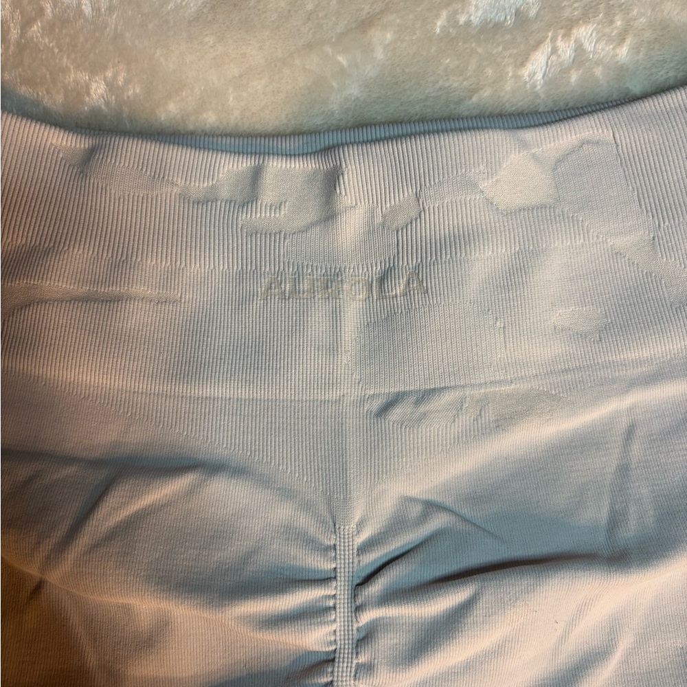 Light Blue Women’s Athletic Shorts - Seamless Comfort